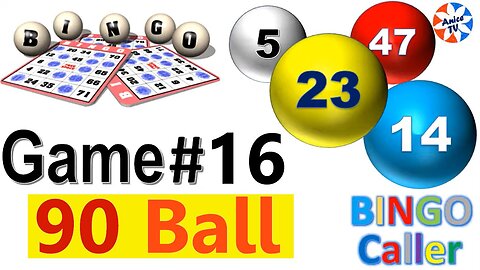 90-Ball Bingo Caller - Game#16 - American English