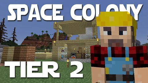 Minecolonies Space Colony ep 4 - Tier 2 Builder's Hut