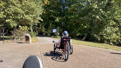 Recumbent Trike on Riverwalk Trail -Jasper, IN