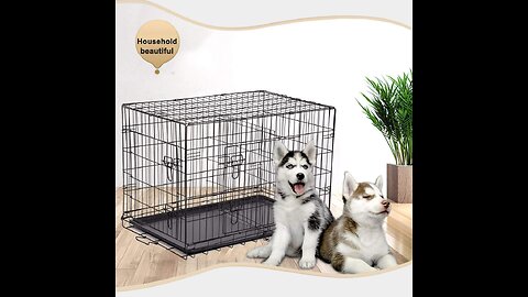 Review BestPet 24,30,36,42,48 Inch Dog Crates for Large Dogs Folding Mental Wire Crates Dog Ken...