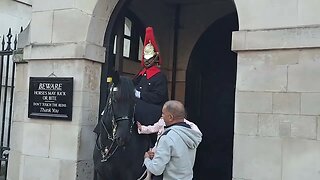 Police keep and eye on him #horseguardsparade