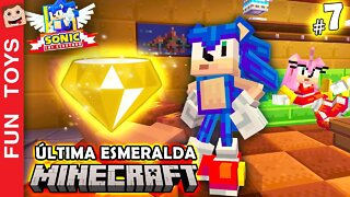 Sonic no Minecraft #07 - Em busca da ÚLTIMA Esmeralda do Caos para liberar o SUPER SONIC! 🔵