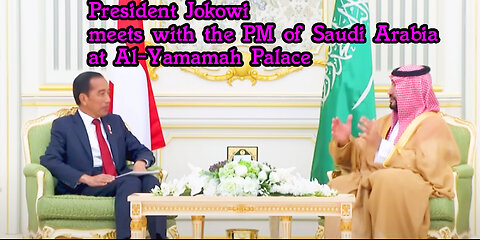 President Jokowi meets with the PM of Saudi Arabia at Al-Yamamah Palace