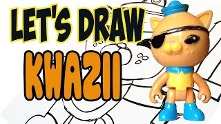 Drawing Kwazii Cat from The Octonauts! (Basic shapes and lines)