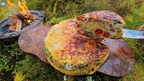This breakfast is loaded with proteins (FRITTATA, ASMR, CAMPING)