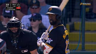 Andrew McCutchen drives a home run to center field