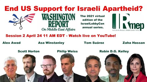 April 24 online conference, "End US Support for Israeli Apartheid?"