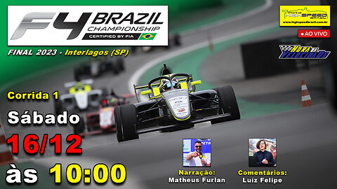 🔴 FÓRMULA 4 BRAZILIAN CHAMPIONSHIP | Corrida 1 | FINAL 2023 | Interlagos (SP) | Ao Vivo