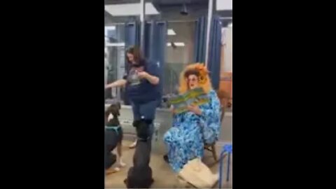 Middle School Teacher dressed as Drag Queen Makes Sexual Comments To Children while reading a book