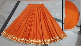 Round shape Umbrella lehenga cutting and stitching