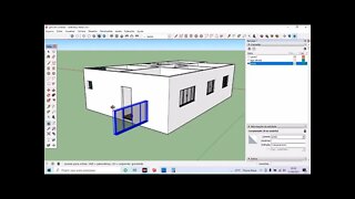 tutorial de sktchup + projeto 3d da casa do pedreiro genival comedia colocando pisso e portas