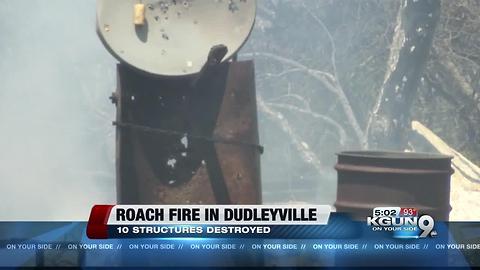 Multiple structures destroyed in Roach Fire