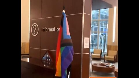 VA Hospital in Orlando has an LGBTQ Pride flag in place of an American flag.