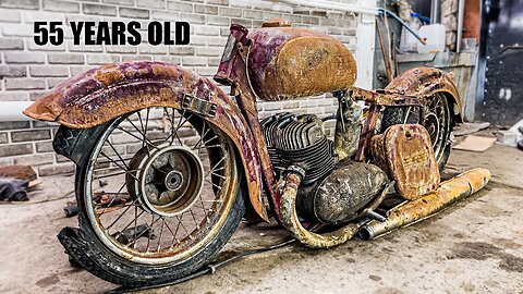 Restoration Rusty Old Motorcycle JAWA - 1960s two stroke engine | Abandoned Broken Legend Repairing
