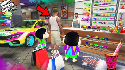 GTA 5 : Franklin Shopping For Holi in GTA 5 ! ( GTA 5 Modes)