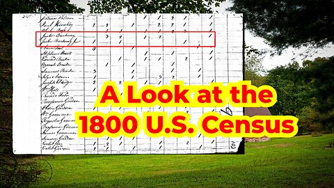 A Look at the 1800 Census