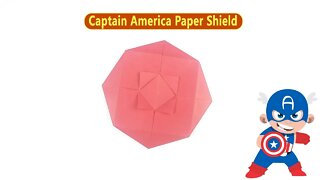 Origami Captain America Shield Easy - DIY Paper Crafts