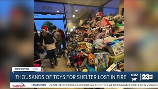 Fire destroys toys meant for children at Bakersfield Homeless Center