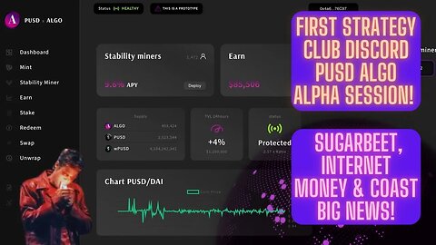 First STRATEGY CLUB Discord PUSD ALGO Alpha Session! SugarBeet, Internet Money & Coast BIG News!