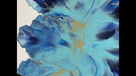 Color Explosion 💥 A new blue Triptych series Part 1 - Dutch Pour - Abstract Art Tutorial