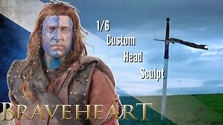 1/6 Scale William Wallace War Paint eyes closed 2 Braveheart action figure custom head sculpt Review