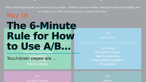 The 6-Minute Rule for How to Use A/B Testing for Better Conversions