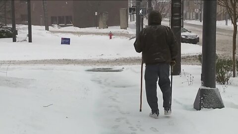 Through snow and sleet, Old Brooklyn man keeps walking in order to keep living