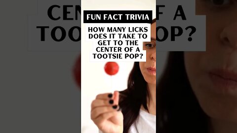 Fun Fact Trivia: Tootsie Pop Licks #youtubeshorts #candy