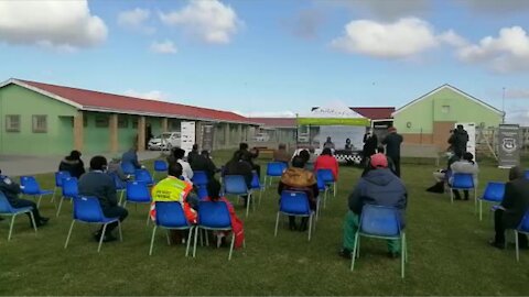 Minister of Education in the Western Cape Debbie Schäfer speaking at the launch of childsafe in Khayelitsha
