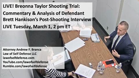 LIVE! Breonna Taylor Shooting Trial: Analysis of Defendant Brett Hankison’s Interview