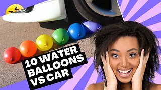 EXPERIMENT: 10 Water Balloons VS CAR - Crushing Crunchy & Soft Things by Car!