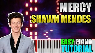 Mercy - Shawn Mendes | Easy Piano tutorial