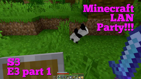 Minecraft LAN Party! Season 3 Episode 3 Part 1 - Panda Adventure