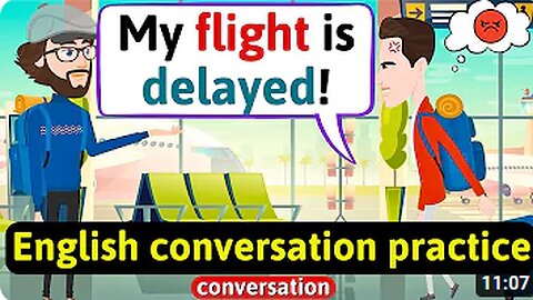 Practice English Conversation (At the airport - meeting someone) Improve English Speaking Skills