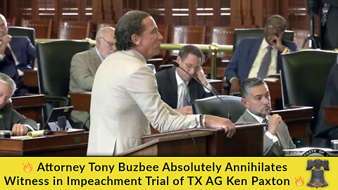 🔥 Attorney Tony Buzbee Absolutely Annihilates Witness in Impeachment Trial of TX AG Ken Paxton 🔥