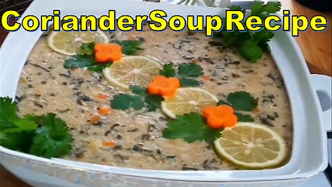 Gourmet Coriander Delight: A Flavorful Soup Recipe-4K