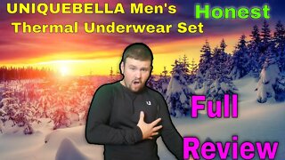 UNIQUEBELLA Men's Thermal Underwear Sets Top & Long Johns Fleece Sweat Quick Drying Thermo