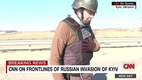 CNN Reporter Realizes He Is Crouching Next To A Grenade While Reporting Live From Kyiv