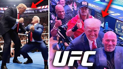 Trump, Tyson, Kid Rock Crash A UFC Fight After Trump's Arrest | Crowd Goes INSANE, Breaks Internet
