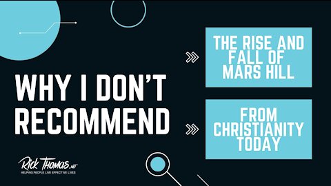 Why I Don't Recommend The Rise and Fall of Mars Hill