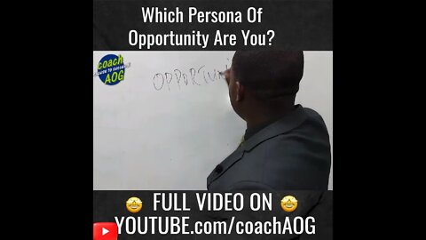Do you believe opportunity comes but ones? coachAOG