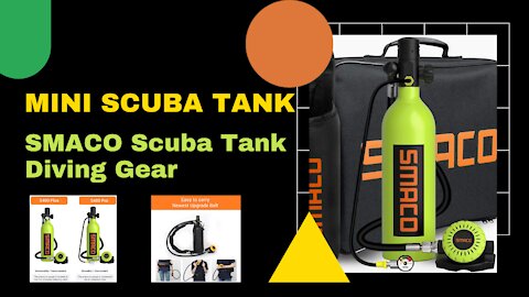 Mini Scuba Tank, SMACO Scuba Tank Diving Gear for Diver Mini Scuba Tank Oxygen Cylinder