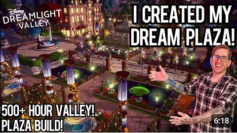 Disney Dreamlight velley| Elegant & magical plaza Build (W/Dark magic?!)