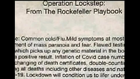 Operation Lockstep From the Rockefeller Playbook