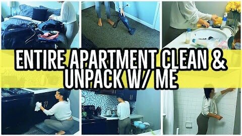 ENTIRE APARTMENT CLEAN & UNPACK WITH ME 2021 | EXTREME SPEED CLEANING MOTIVATION |ez tingz