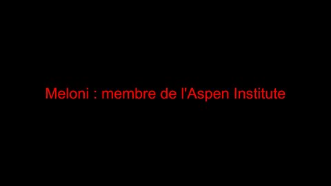 Meloni : membre de l'Aspen Institute