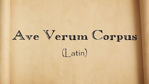 Ave Verum em Latim