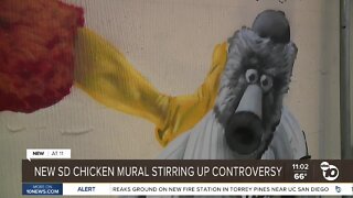 New San Diego chicken mural stirring up controversy among some Padres fans