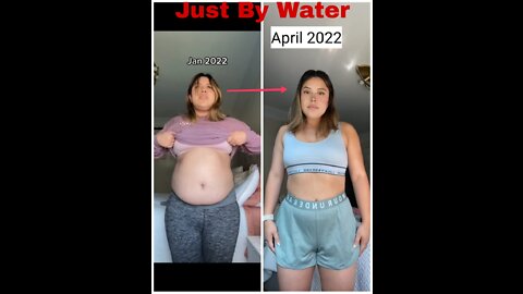 Weight lose transformation in 3 months by drinking water