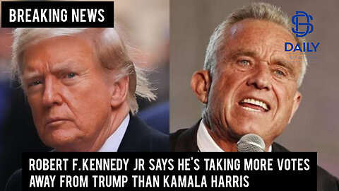 Robert F. Kennedy Jr says he's taking more votes away from Trump than Kamala Harris|Breaking|